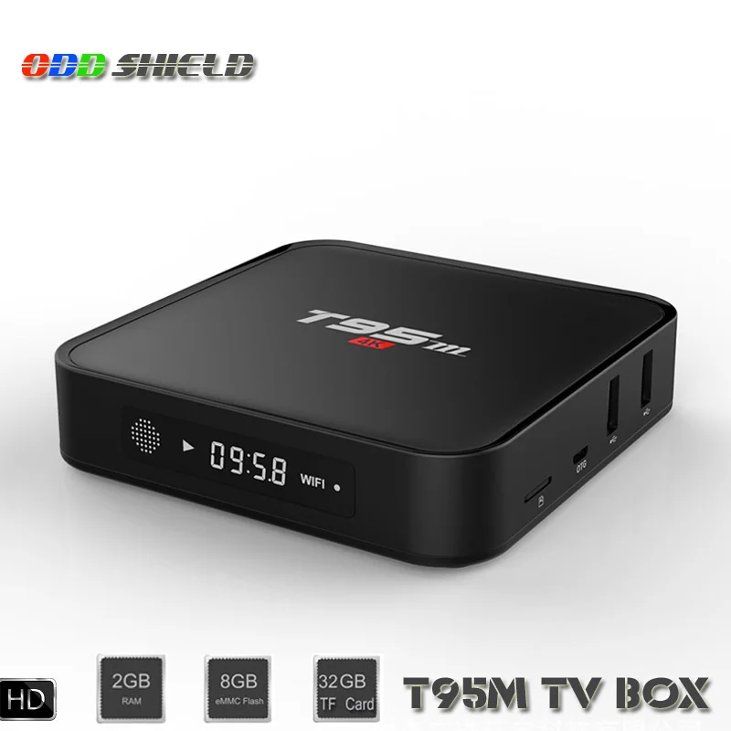 ТВ приставка T95M четырехъядерный процессор Amlogic S905X 64 бит 4K HD медиаплеер 1 ГБ/2 ГБ 8