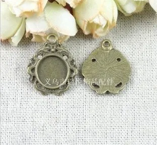 

(A2664) 12mm round DIY bronze Cameo Settings Alloy Cork Base Pendant Jewelry Accessories Findings