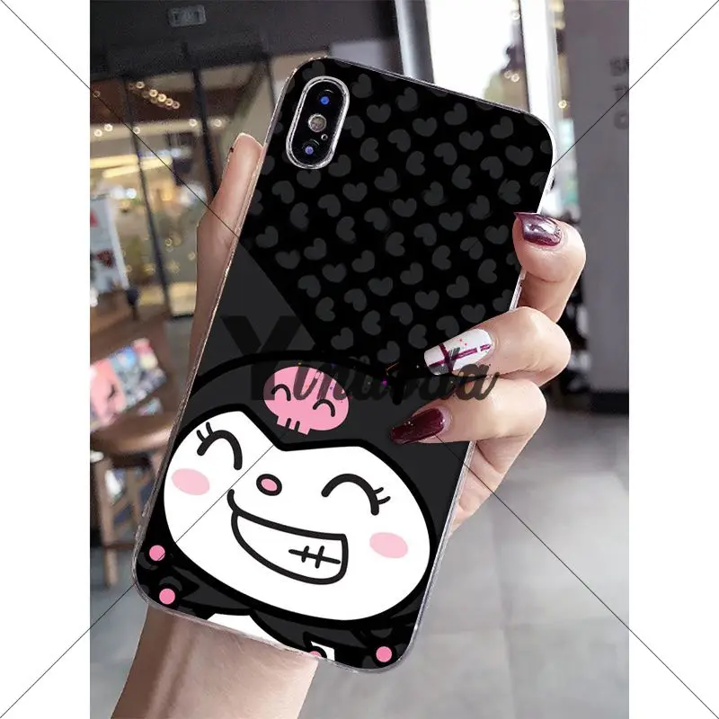 Yinuoda Kuromi цветной милый мягкий силиконовый чехол для телефона из ТПУ для Apple iPhone 8 7 6 6S Plus X XS MAX 5 5S SE XR Чехлы для мобильных телефонов
