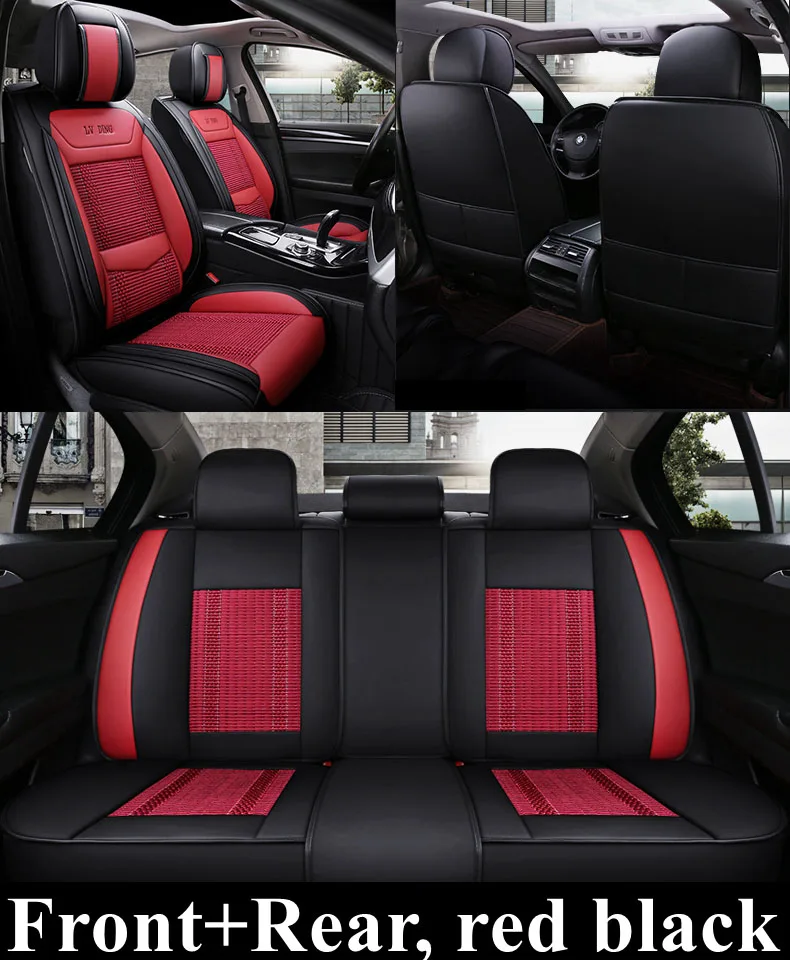 red black standard Автомобильные чехлы на сиденья для Audi a1 a3 a4 a5 a6 a7 a8 a4L a6L q2 q3 q5 q7 a4 b8 a4 b6 a3 8 p a4 b7 a6 c6 Alfa Romeo 159 Lada granta Веста - Название цвета: red black standard