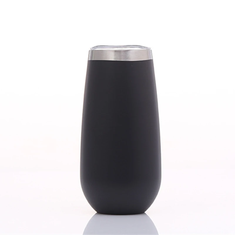 50 pcs Custom Swig 6oz Stemless Flute Personalized Insulated Champagne Rose Gold Tumbler Thermos Vacuum Flask | Дом и сад