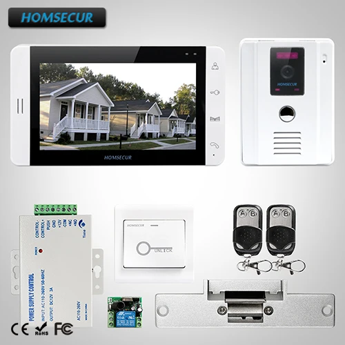 HOMSECUR 7 &quotпроводной видео и аудио умный дверной звонок + Электрический