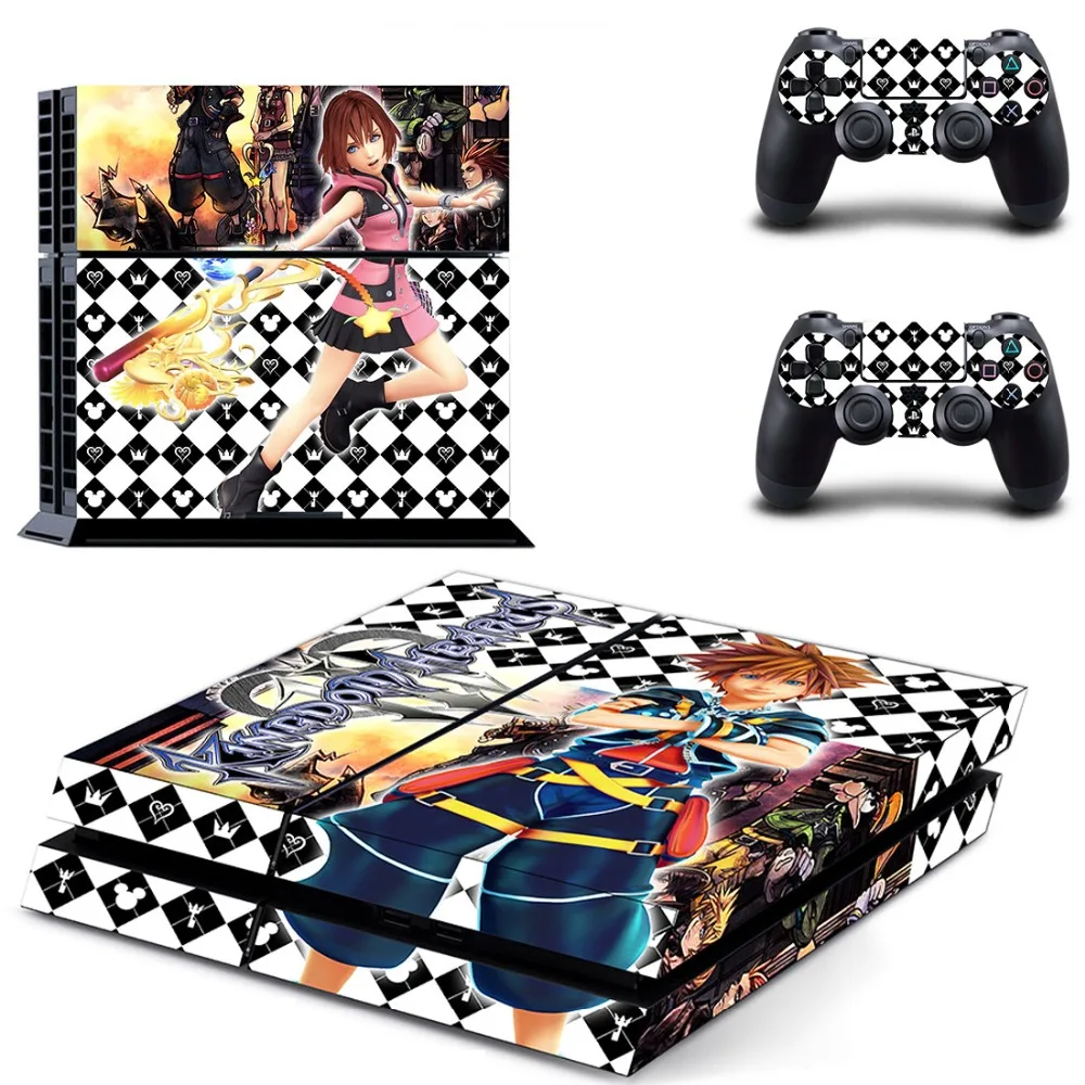 Игра Kingdom Hearts 3 наклейка для PS4 виниловая наклейка, стикер для консоли Playstation 4 и 2 контроллера наклейка для PS4 наклейка s