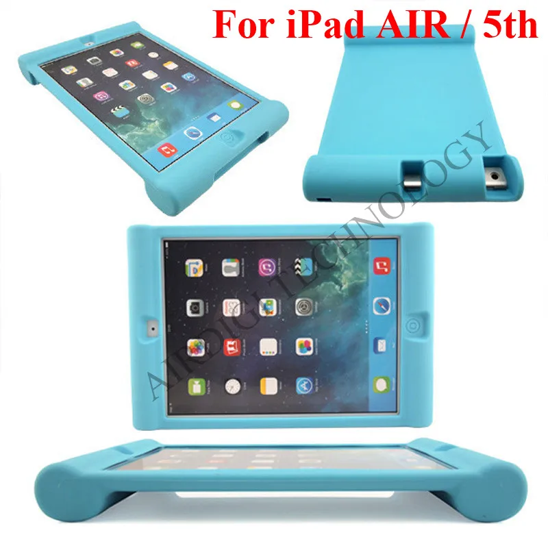 no kickstand Смарт-чехол с подставкой Чехол для iPad 5 iPad Air 1 чехол Дети дети Безопасный силиконовый для iPad Air 1 защитные чехлы конфеты цвета - Цвет: no kickstand