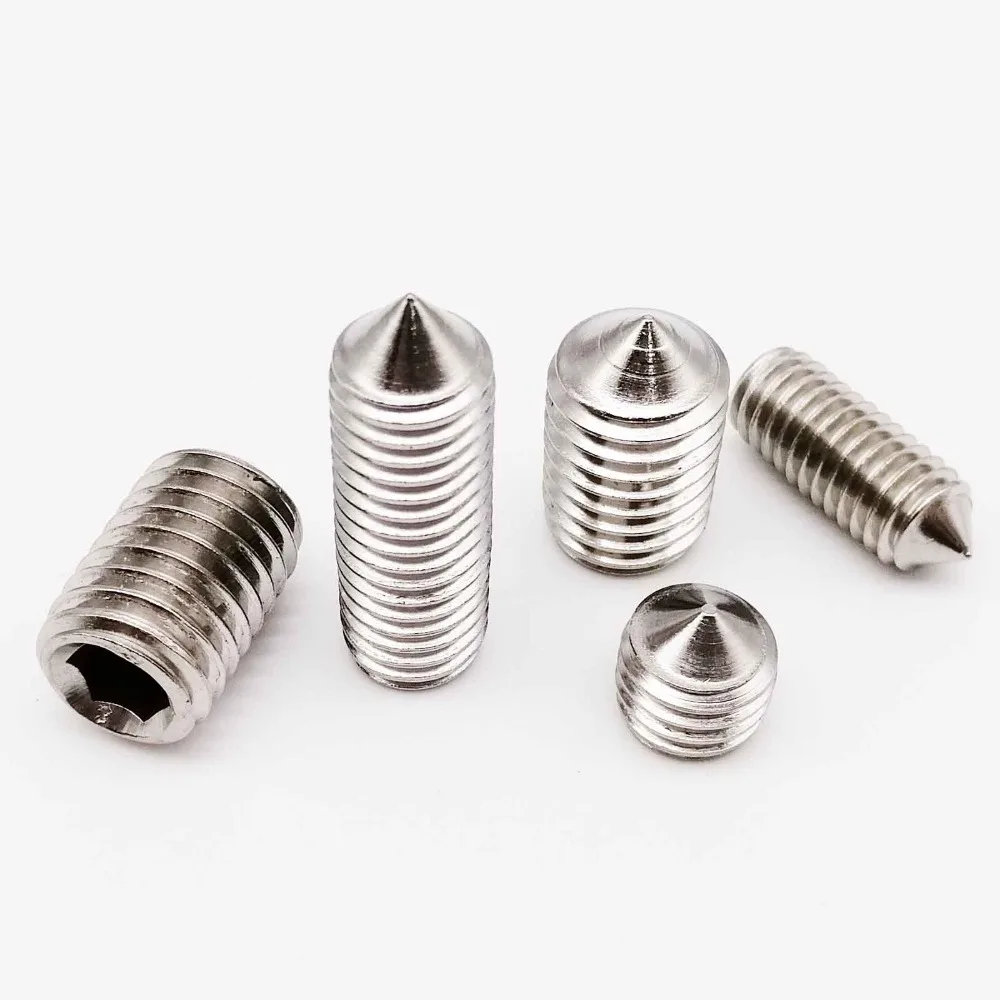 1/50 шт в наборе, M5 M6 M8 M10 M12 M16 DIN914 304 с шестигранной головкой из нержавеющей стали с шестигранной конической насадкой с прорезом представляет наиболее продаваемые наборы винтовых Allen головка конического конец болта