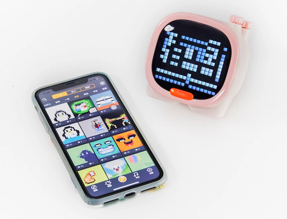 Divoom Timoo Pixel Art Elephant Bluetooth динамик мини портативный беспроводной динамик светодиодный экран Будильник с приложением для IOS Android
