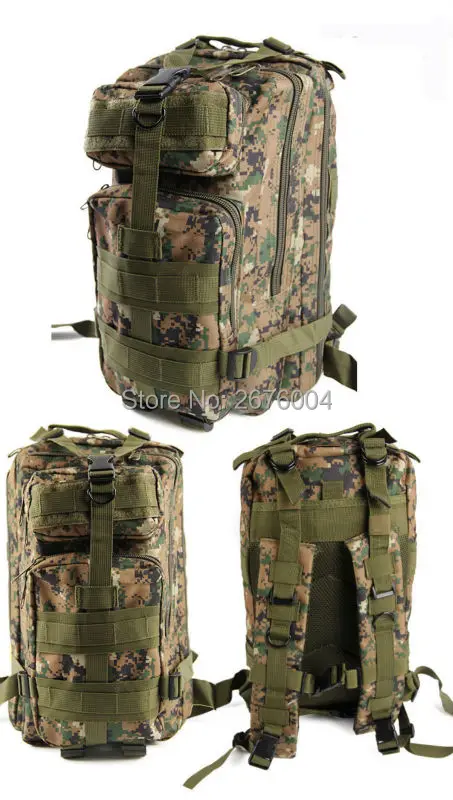 Tactical Molle 3P Assault Backpack Outdoor Sports Military Camping Hiking Climbing Rucksack Trekking Hunting Bag