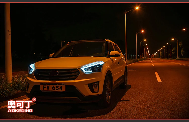 AKD автомобильный Стайлинг Головной фонарь для hyundai Creta фары- IX25 светодиодный фары DRL Hid Bi Xenon авто аксессуары