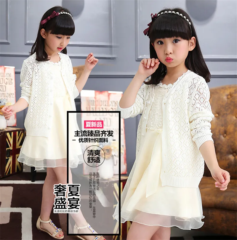 Тонкий кардиган для девочек модель 2017 года демисезонная куртка модный детский