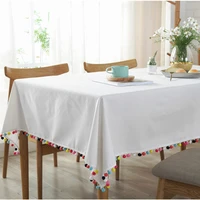 cfen as nordic simple style cotton linen tablecloth with christmas balls quality table cover tea table cloth dining place mats