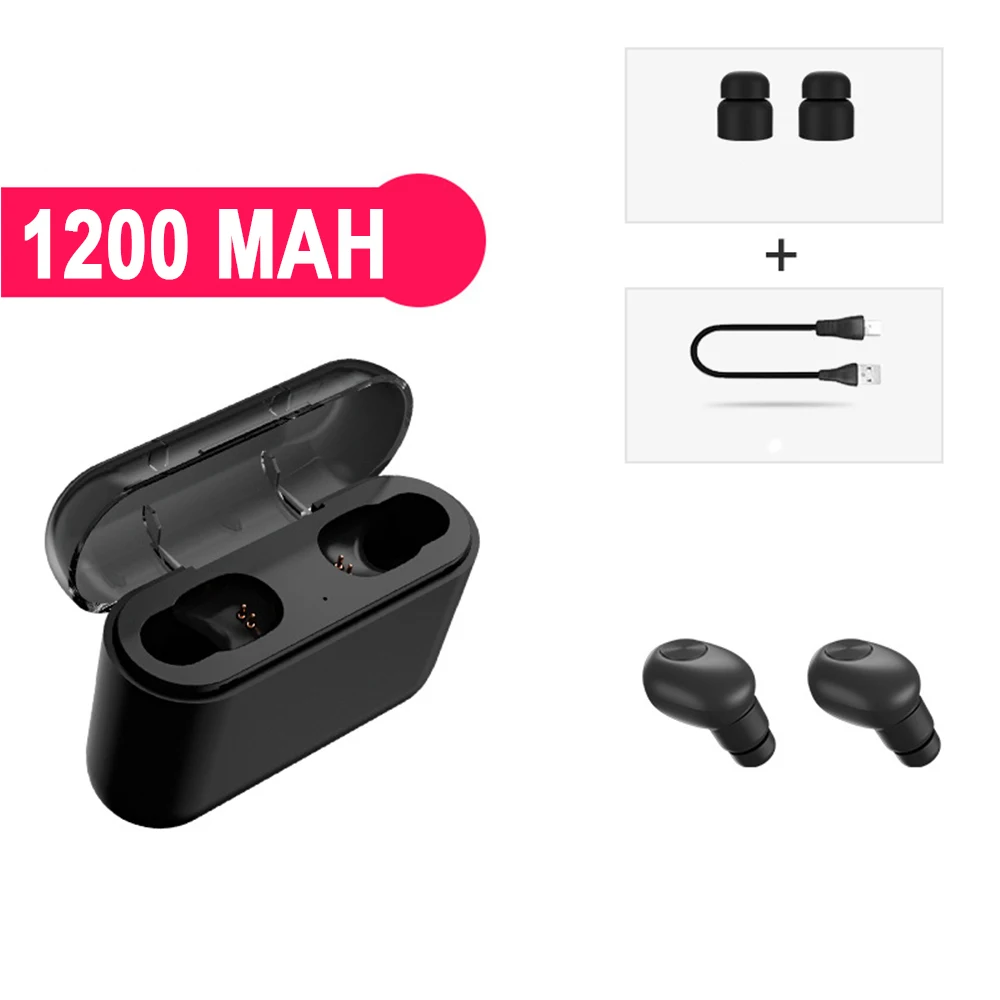 Black BL1 беспроводной Bluetooth 5,0 движение 1200 мАч гарнитура с микрофоном стерео музыка спортивные наушники для iOS Android телефонов - Цвет: Black