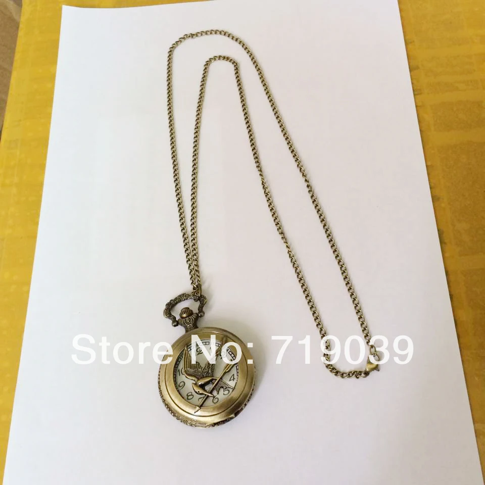 Карманные часы с подвеской из фильма Голодные игры диаметр 45 мм 10 шт./лот|bird