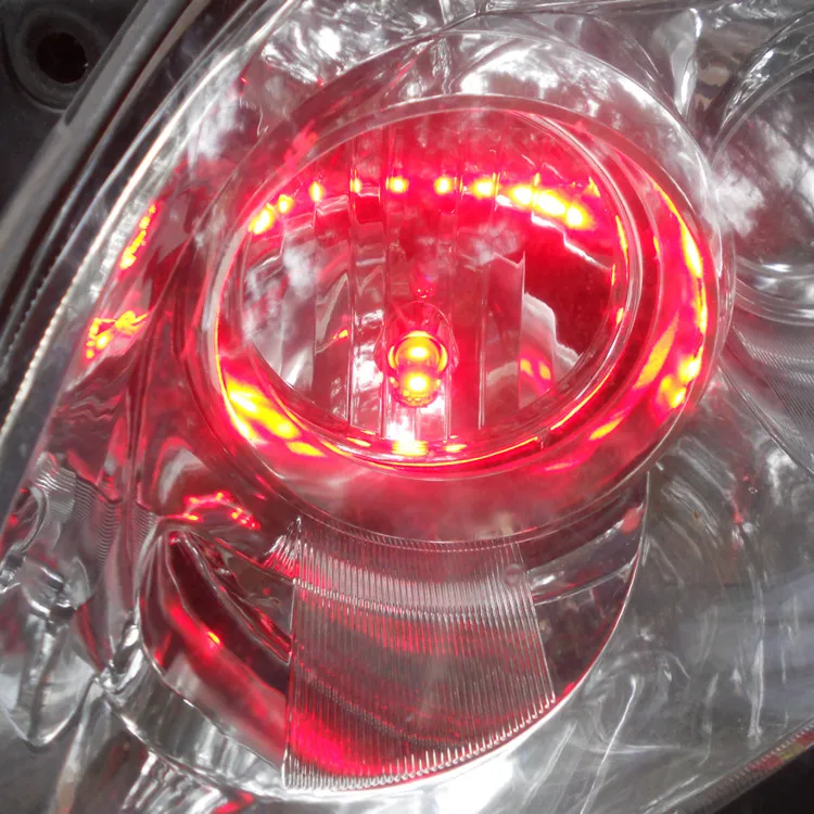 12V светодиодный красный цвет автомобильная лампа T10(10 мм точечная лампа) W5W W2.1X9.5d - Фото №1