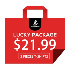 Пионерский лагерь мужские качества 100% чистого хлопка футболки 3 предмета в комплекте в Lucky посылка продукты случайно отправить