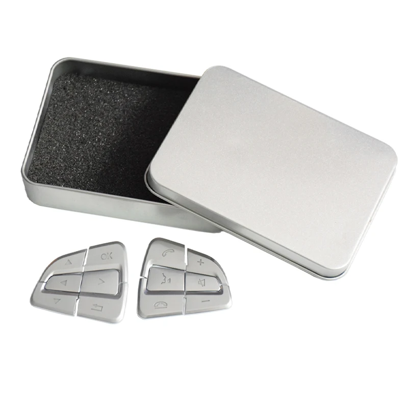 SRXTZM стильные чехлы для кнопок рулевого колеса отделочные наклейки Mercedes Benz GLC A C