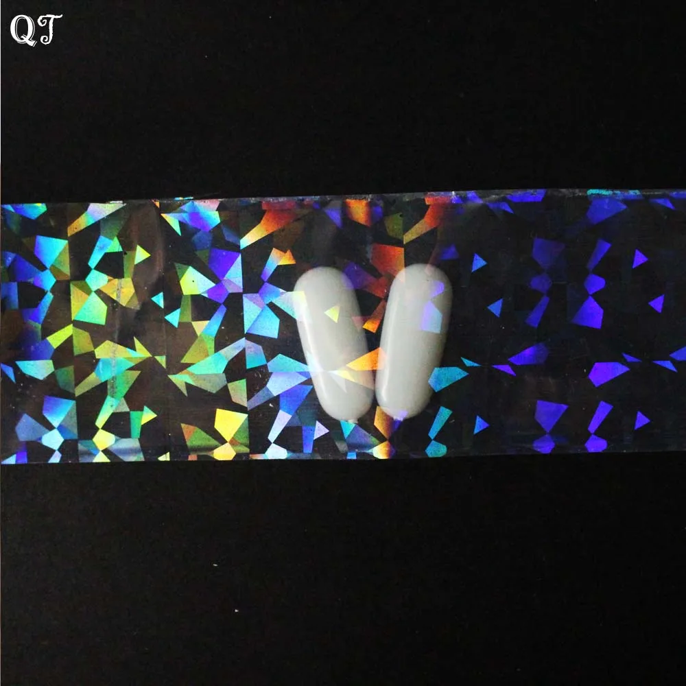 Новинка 100*4 см лазерный блеск неправильный дизайн ногтей переводной фольги клей