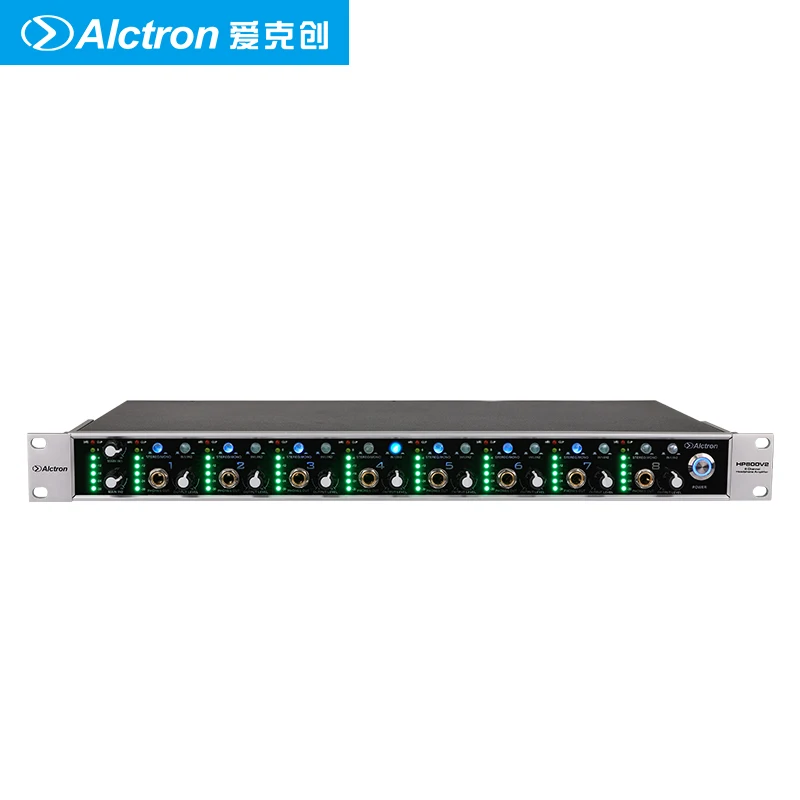 16 канальный усилитель для наушников Alctron HP800 V2 имеет 8 независимых каналов
