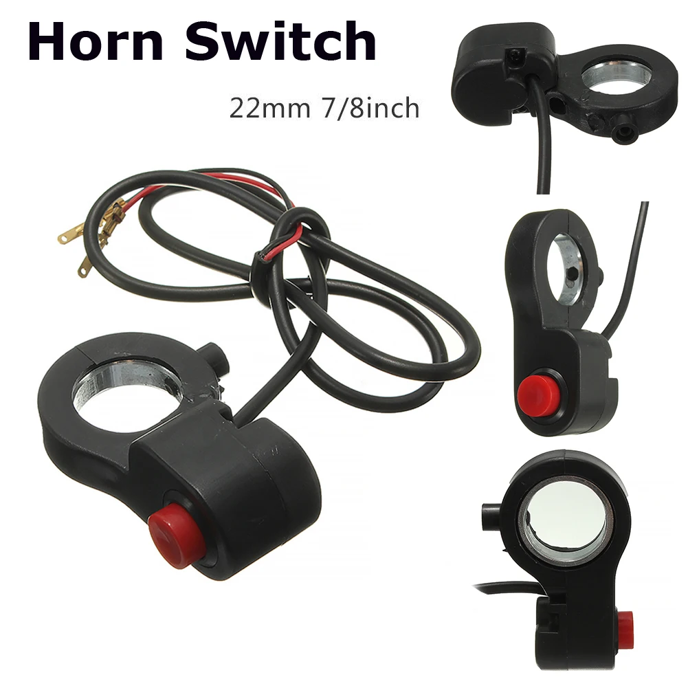 7/8&ampquot Universal Motorcycle Bike Grip Horn Switch Control Red Button | Автомобили и мотоциклы