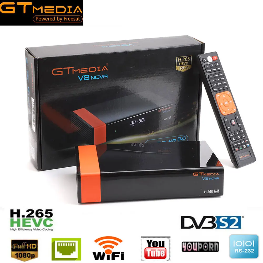 Gtmedia V8 Nova DVB S2 рецепторов Lnb Freesat спутниковых ТВ приемник H.265 HD встроенный WI FI