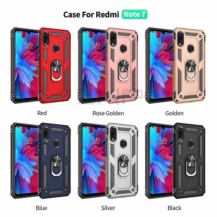 ZNP роскошный бронированный чехол-подставка для Xiaomi Redmi Note 7 8 Pro чехол противоударный магнитный держатель-кольцо чехол для телефона для Redmi 7A 8A чехол