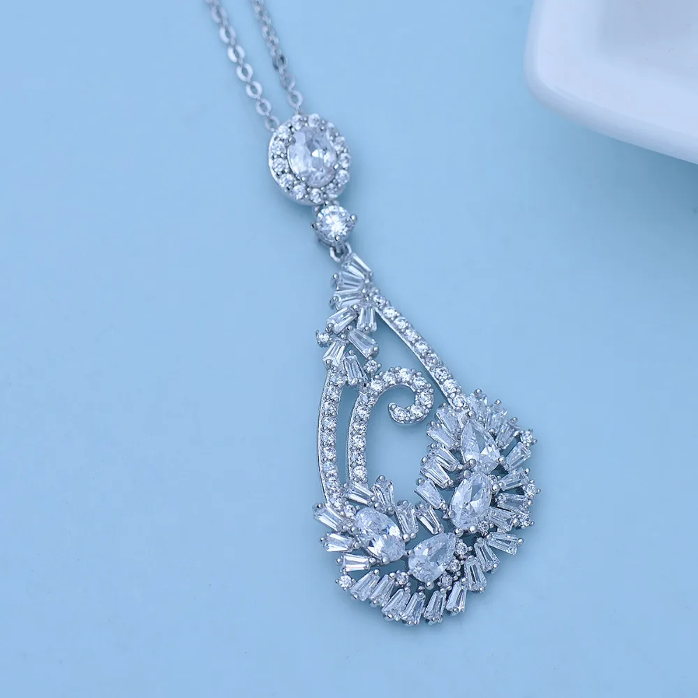 

Bilincolor fashion cubic zirconia pendant charm women necklace