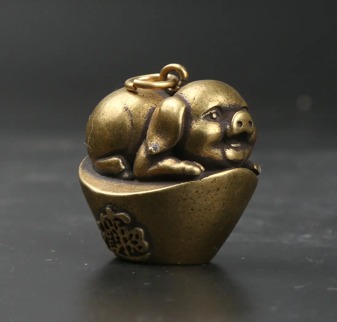 29 мм/1 1 &quotсобирать антикварные редкие китайские фэншуй небольшой бронзовая