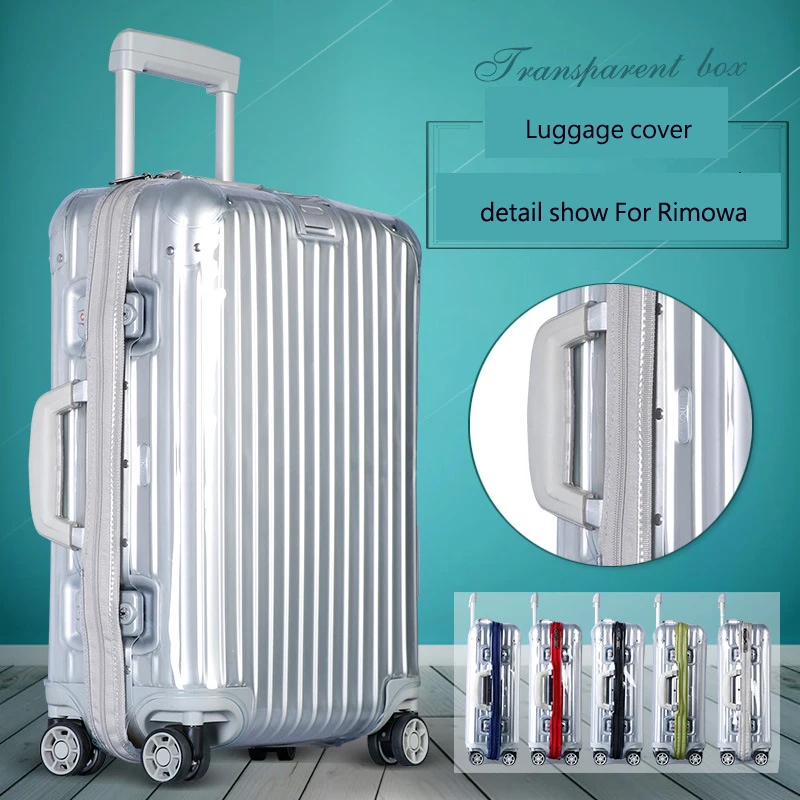 Прозрачные чехлы для багажа Rimowa на молнии, Дорожный Чехол для чемодана, аксессуары для путешествий, прозрачный защитный чехол для багажа Rimowa