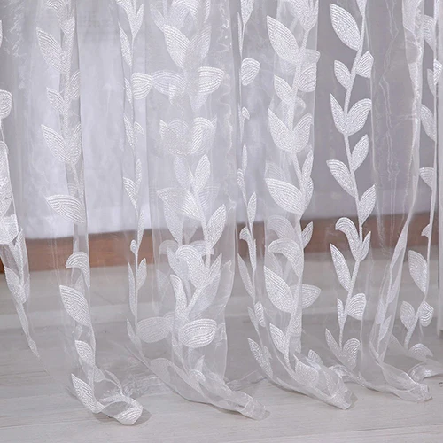 С принтом листьев окна Дверной комнатный Панель оттенок Шторы простыня штора
