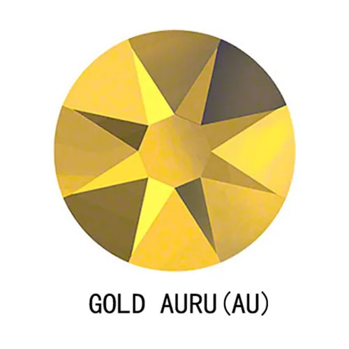 Aurum 2088 без горячей фиксации CZ Стразы 8Big 8Small Strass SS10 SS16 SS20 SS30 SS40 DIY Стразы с плоской задней поверхностью для украшения ногтей одежды - Цвет: Aurum