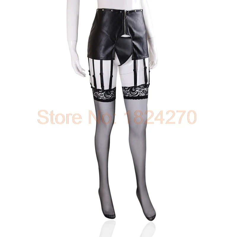 Высокоэластичные подвязки из искусственной кожи с 12 ремнями стрингами