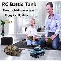Newest 2pcs Enjoy family time toy RC tank large charging war tank toy RC Parent-child interaction tank model boy toy