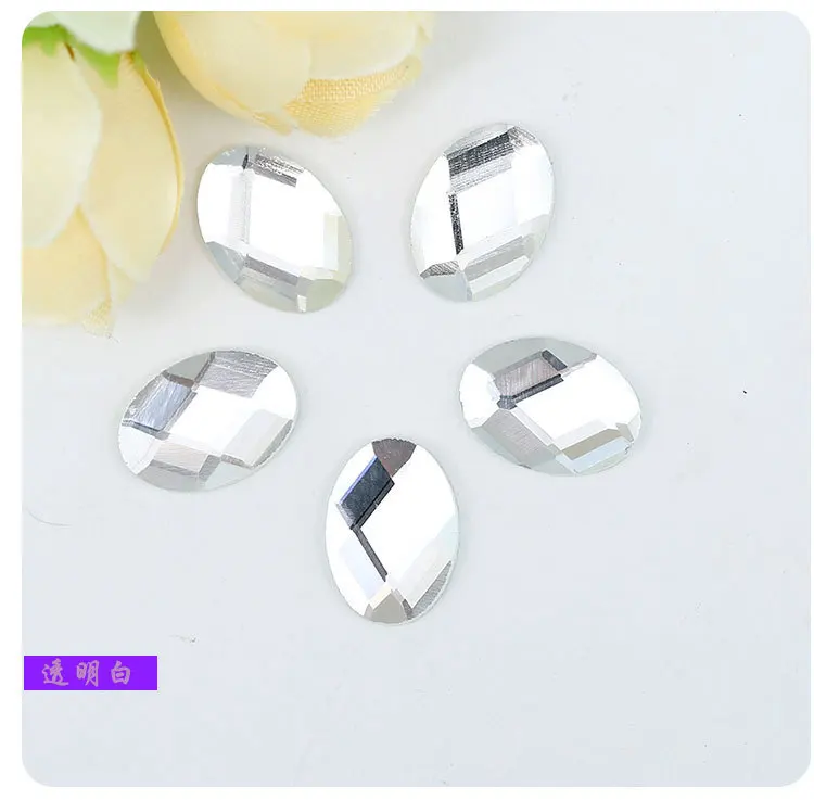 Free shipping!!!Deal white color Oval shape Loose Flatback Rhinestones High quality crystal glass Factory sales | Дом и сад