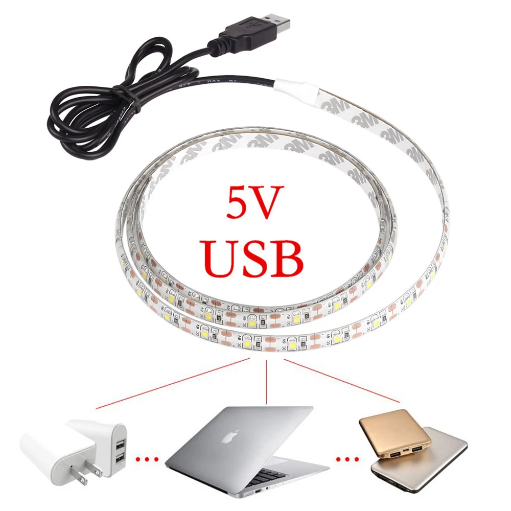 Ночник кровать лампа Рождество 1 м Z20light Dc Stripusb Светодиодная лента белый (6000k 6500k)