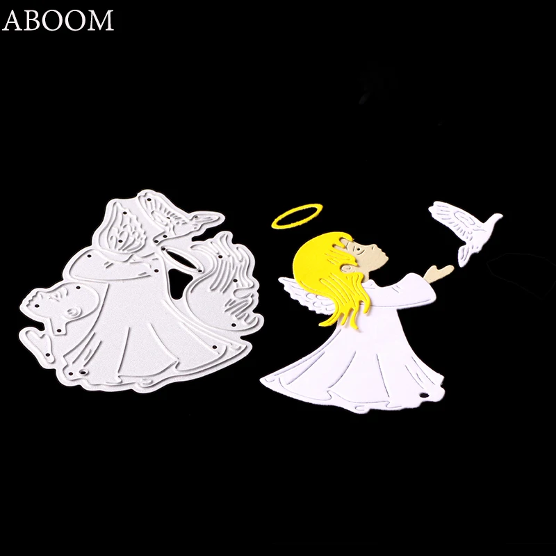 Новинка металлические штампы ABOOM в виде ангельской девушки для скрапбукинга