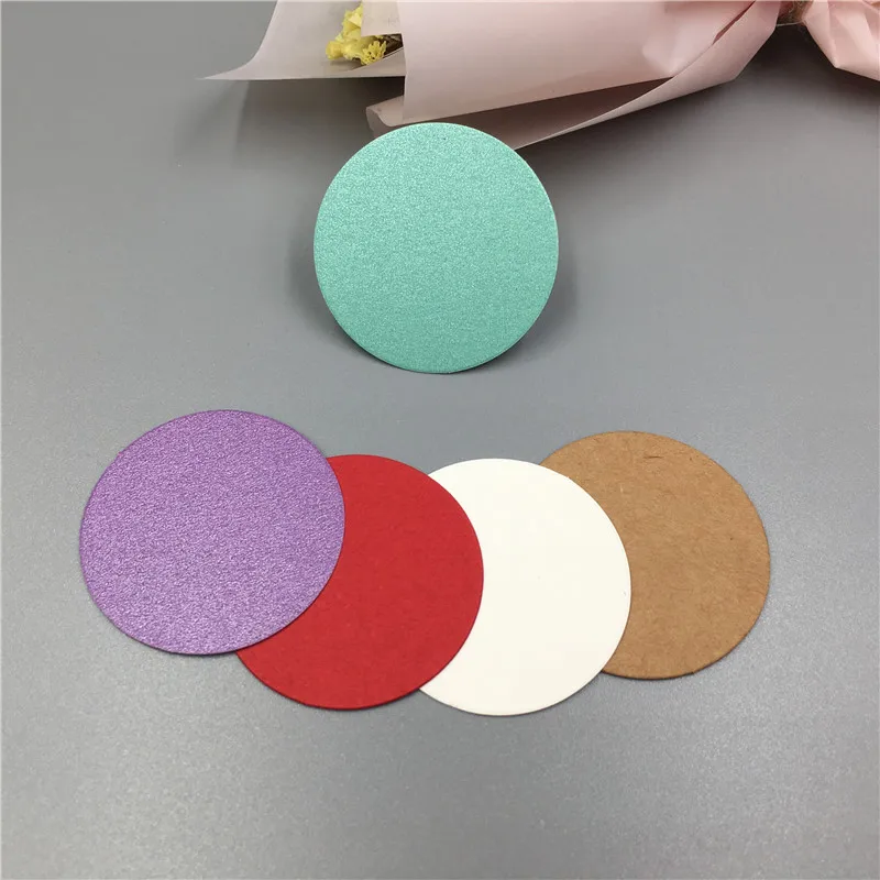 Цветные пустые 4x4 см круглые бирки ручной работы для прополки конфет