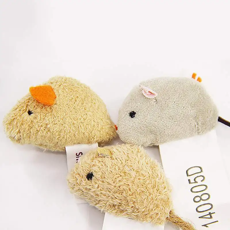 Игрушка для кошек мышь с длинным хвостом меховые игрушки в виде мышей 3 шт./компл.