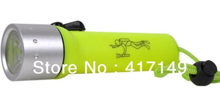 Wholesale - Free shipping CREE Q5 LED Light Underwater Diving Flashlight Torch Lamp Waterproof |