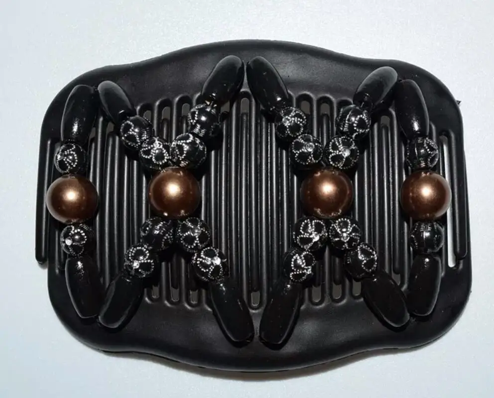 1 шт./лот черная кофейная Волшебная Расческа с цветком сливы двойная расческа для