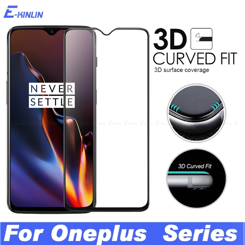 3D изогнутый край Полное покрытие Экран протектор фильм закаленное Стекло для OnePlus One Plus 6 T 6 5 лет 5 A6010 A6000 A5010 A5000