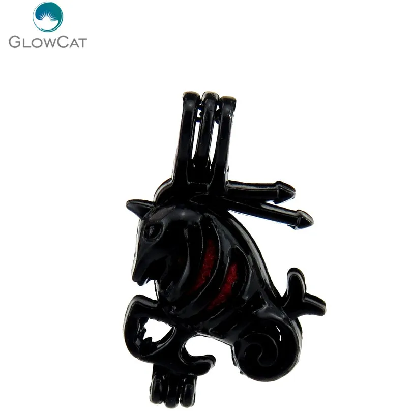 H426 5 шт./лот гороскоп черный Capricornus рыбы Весы Aries жемчуг кулон медальон сказка