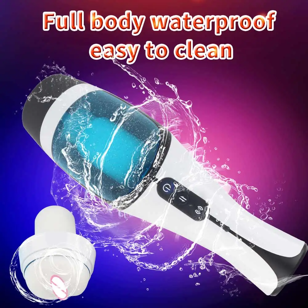 Automatic Telescopic Rotation Male Masturbator Cup Blowjob Heating Dildo Massager Realistic Vagina Sex Machine Toys for Man | Красота и