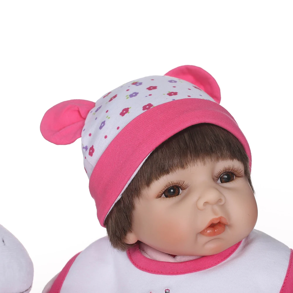 22&quotgirl doll reborn babies silicone vinyl children toy pink blanket real cute bebe alive dolls | Игрушки и хобби