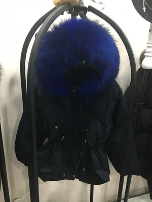 Пуховик женский короткий с меховым воротником на зиму 2019|Женские парки| |