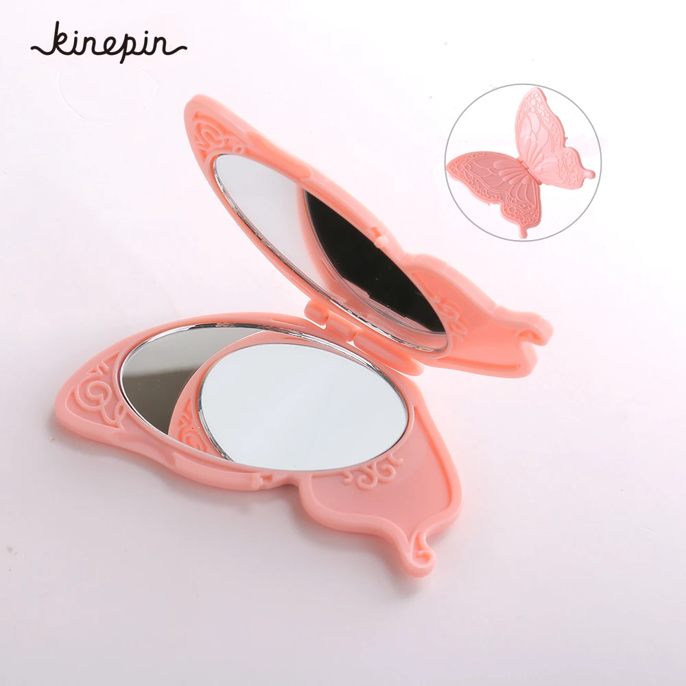 1Pc Cute Butterfly Handy Folding Mirror Exquisite Pocket Hand Makeup Compact Foldable Double-sided Mirrors 60*95mm | Красота и
