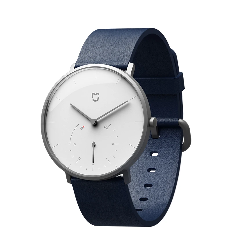 white Xiaomi Mijia умные кварцевые часы, шагомер, сенсор, жизнь, водонепроницаемые, Bluetooth часы, ремешок, часы, напоминание, вибрация для приложения Mijia - Цвет: white