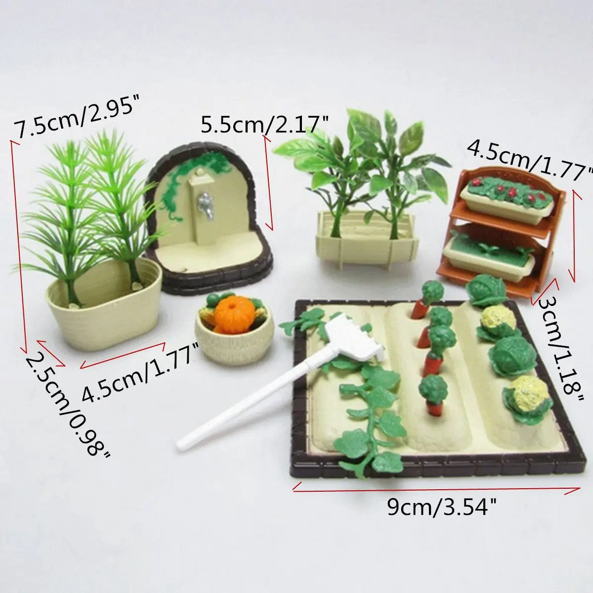 DIY ручной работы миниатюрные садовые наборы овощей для кукольного домика мебель