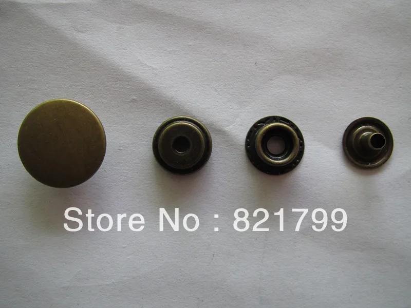 

15mm cap snap diy brass bronze button for apparel factory whosale