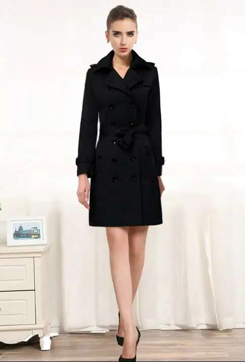 Женский Тренч пальто весна-осень 2020 модный тонкий двубортный Женское средней