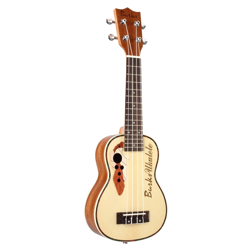 Бурки укулеле ель концертная Гавайская гитара Гитара 4 струны гитары музыкальные