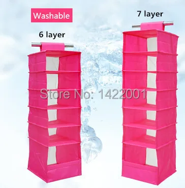

Multi-layer oxford fabric wardrobe storage bag clothing shoes underwear bag storage bag hanging storage sorting bags